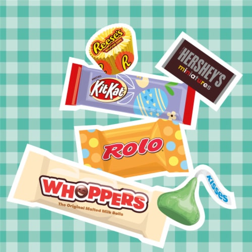 Hershey Chocolate Assortment Treats Easter Candy Bulk Variety Bag Perspective: left