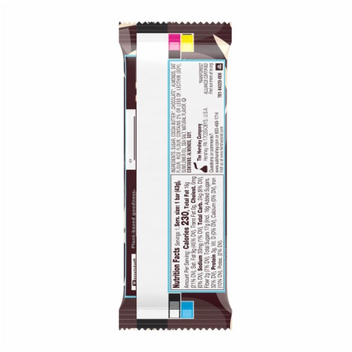 HERSHEY'S Plant Based Extra Creamy with Almond and Sea Salt Candy Bar Perspective: left