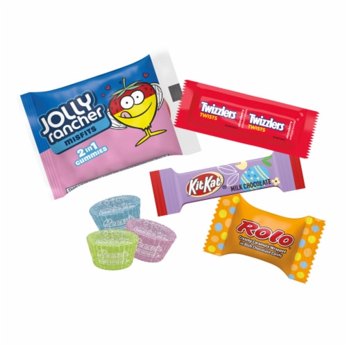 Hershey Chocolate and Fruit Flavored Assortment Treats Easter Candy Bulk Variety Bag Perspective: left