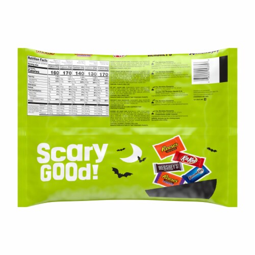 Hershey Assorted Flavored Snack Size Halloween Candy Variety Bag Perspective: left