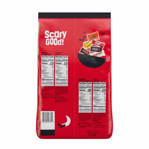 Hershey Assorted Flavored Miniatures Halloween Candy Variety Bag Perspective: left