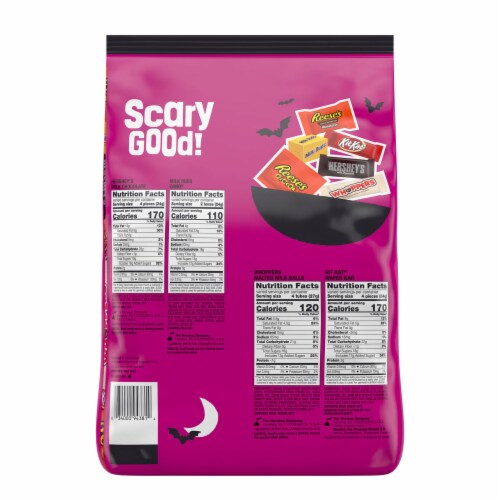 Hershey Assorted Flavored Miniatures Halloween Candy Bulk Variety Bag Perspective: left