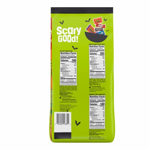 Hershey Assorted Flavored Snack Size Halloween Candy Variety Bag Perspective: left