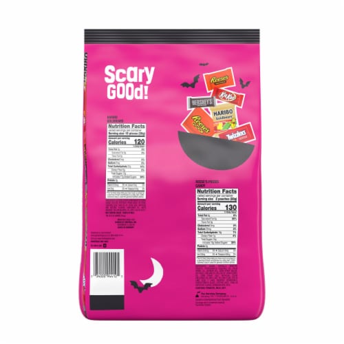 Hershey Assorted Flavored Snack Size Halloween Candy Variety Bag Perspective: left