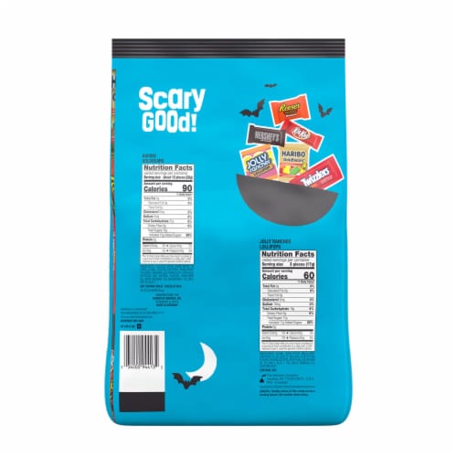 Hershey Assorted Flavored Miniatures Halloween Candy Variety Bag Perspective: left