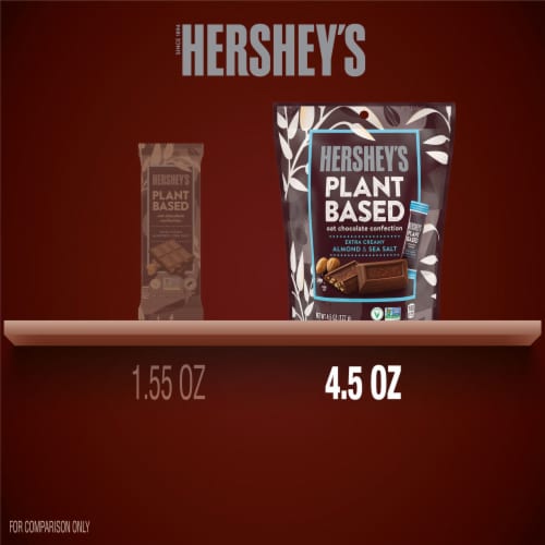 HERSHEY'S Plant Based Extra Creamy with Almond and Sea Salt Candy Bag Perspective: left