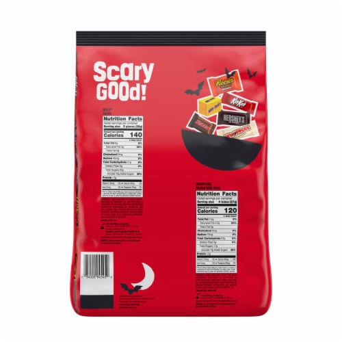 Hershey Miniatures Assorted Flavored Halloween Candy Bulk Bag Perspective: left
