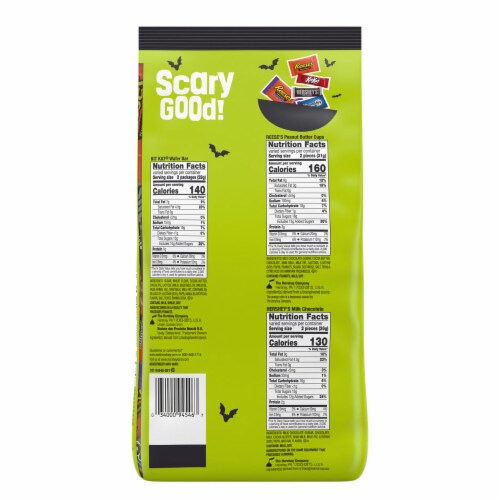 Hershey Assorted Flavored Snack Size Halloween Candy Bulk Bag Perspective: left