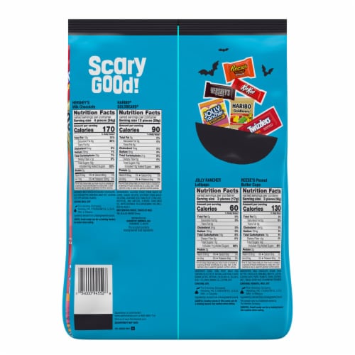 Hershey Miniatures Assorted Flavored Halloween Candy Bulk Bag Perspective: left