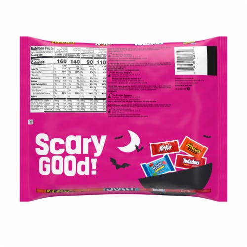 Hershey Assorted Flavored Halloween Candy Bag Perspective: left