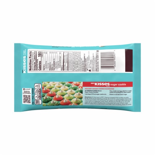 HERSHEY'S KISSES Sugar Cookie Flavored Christmas Candy Bag Perspective: left