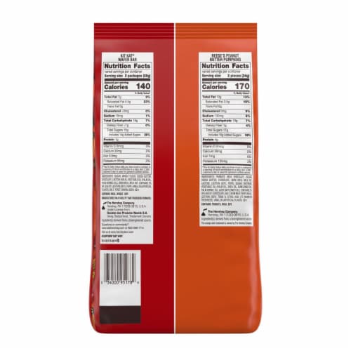 REESE'S and KIT KAT® Milk Chocolate Assortment Snack Size Candy Halloween Bulk Variety Bag Perspective: left