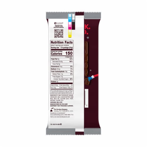 HERSHEY'S Milk Chocolate Build-A-Santa Christmas Candy Bar Perspective: left