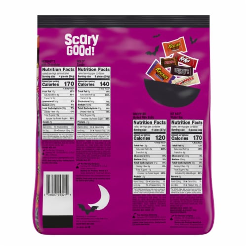 Hershey Assorted Flavored Halloween Candy Bulk Bag Perspective: left