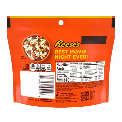 REESE'S PIECES Peanut Butter in a Crunchy Shell Candy Bag Perspective: left
