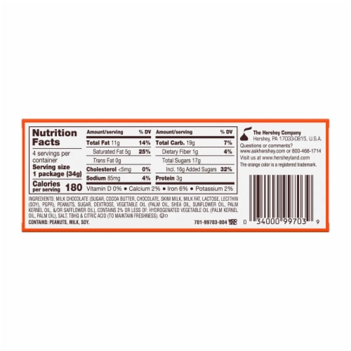 REESE'S Milk Chocolate Peanut Butter Creme Holiday Lights Christmas Candy Box Perspective: left