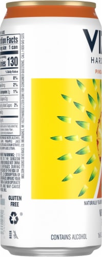 Vizzy Pineapple Mango Hard Seltzer Can Perspective: left
