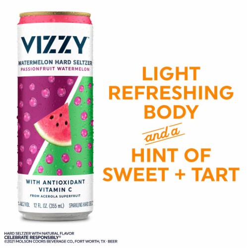 Vizzy Watermelon Gluten Free Hard Seltzer Variety Pack Perspective: left
