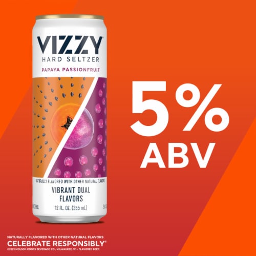 Vizzy Hard Seltzer Tropical Variety Pack Perspective: left