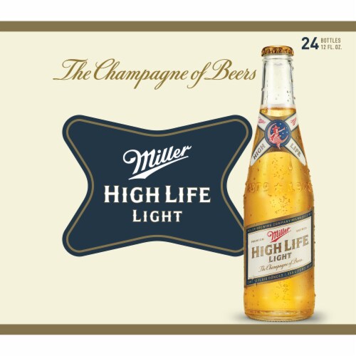 Miller High Life Light Lager Beer Perspective: left