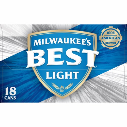 Milwaukee's Best Light American Lager Beer 18 Cans Perspective: left
