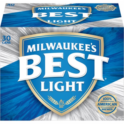 Milwaukee's Best Light American Lager Beer Perspective: left