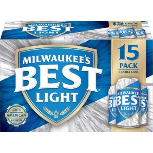 Milwaukee's Best Light American Lager Beer Perspective: left