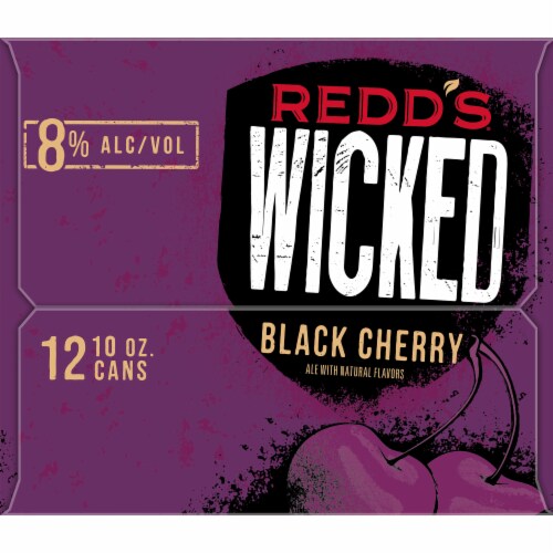 Redd's Wicked Black Cherry Ale Beer Perspective: left