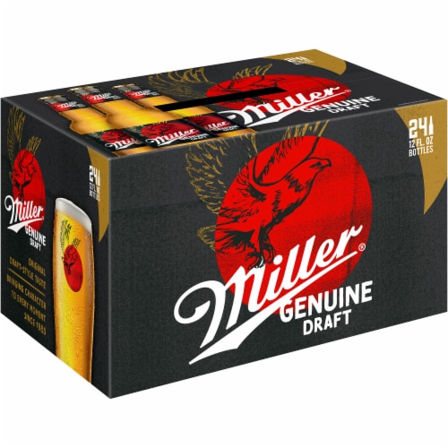 Miller Genuine Draft American Lager Beer Perspective: left