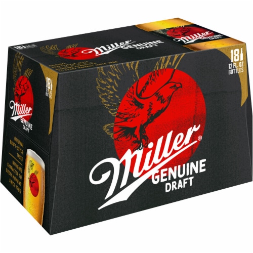Miller Genuine Draft American Lager Beer Perspective: left