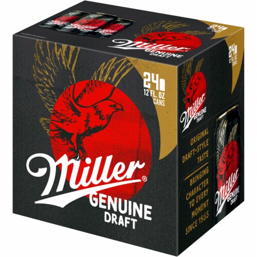 Miller Genuine Draft American Lager Beer Perspective: left