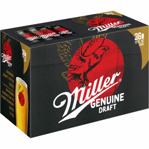 Miller Genuine Draft American Lager Beer Perspective: left