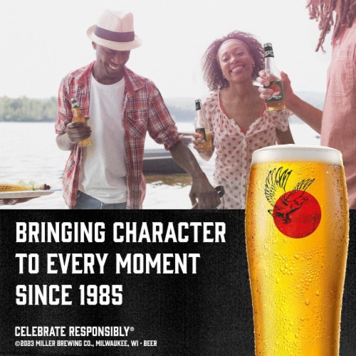 Miller Genuine Draft American Lager Beer Perspective: left
