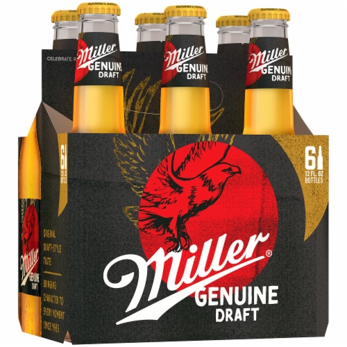 Miller Genuine Draft American Lager Beer Perspective: left
