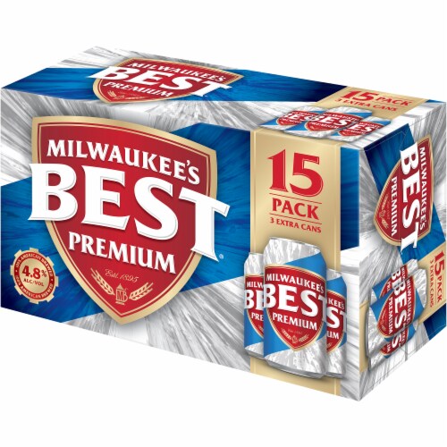 Milwaukee's Best Premium American Lager Beer 15 Cans Perspective: left