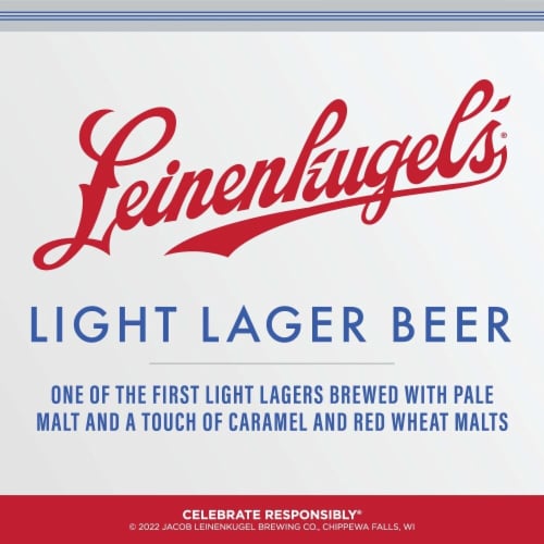 Leinenkugel's Light Pale Lager Beer Cans Perspective: left