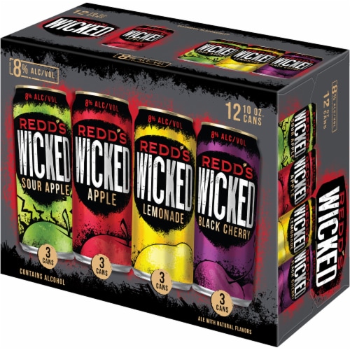 Redd's Wicked Variety Pack Ale Perspective: left