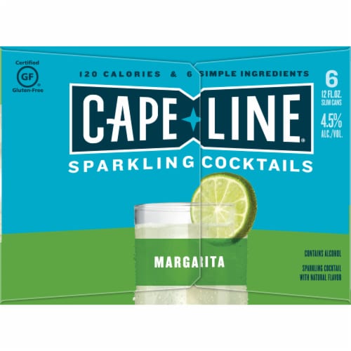 Cape Line Gluten Free Sparkling Margarita Cocktails 6 Count Perspective: left
