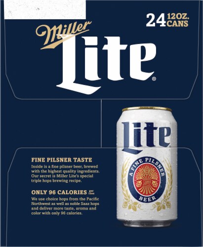 Miller Lite American Light Lager Beer Perspective: left