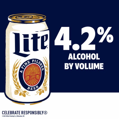 Miller Lite American Pilsner Light Lager Beer Perspective: left