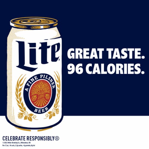Miller Lite American Pilsner Light Lager Beer Perspective: left