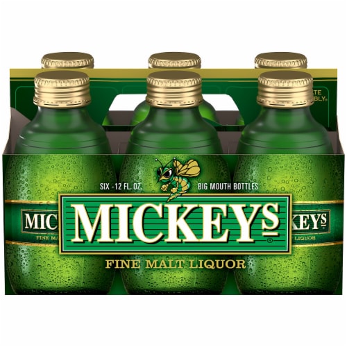 Mickeys Fine Malt Liquor Ale Beer, 6 bottles / 12 fl oz Mariano’s