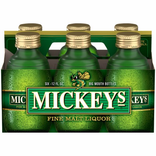 Mickey's Fine Malt Liquor Ale Beer Perspective: left
