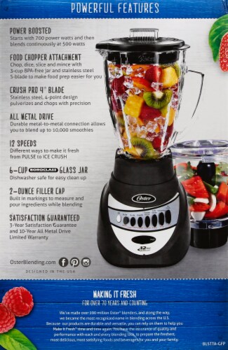 Braun PureMix Power Countertop Blender with Glass Blending Pitcher -  Stainless Steel/Black, 1 ct - Fry's Food Stores