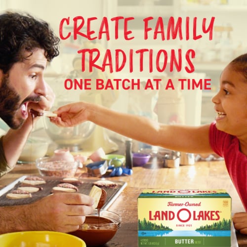 Land O Lakes Salted Butter Stick Butter Made with Sweet Cream and Salt Perspective: left