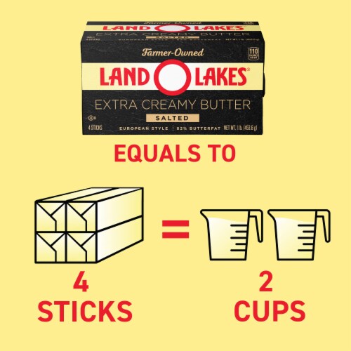Land O Lakes® Extra Creamy Salted Butter Sticks Perspective: left