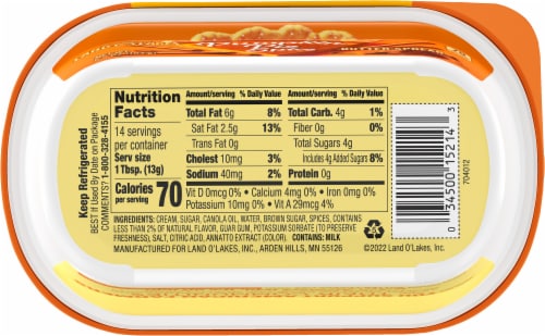 Land O Lakes Pumpkin Pie Spice Butter Spread Perspective: left