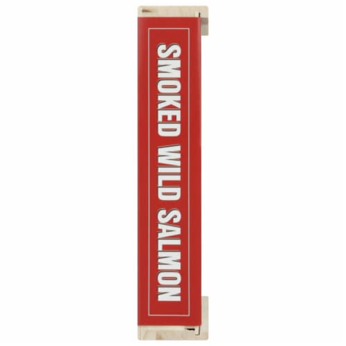 SeaBear Smoked Sockeye Salmon Wood Gift Box Perspective: left