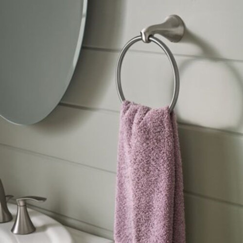 Moen Darcy Press Mark Towel Ring in Brushed Nickel 1 unit Kroger