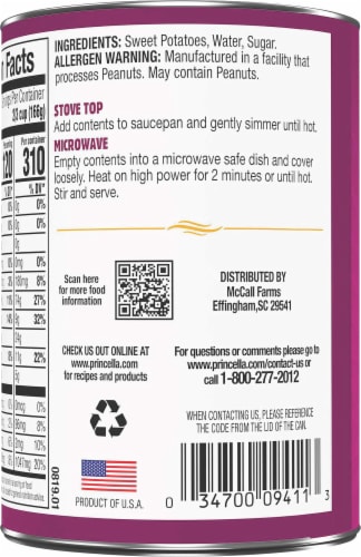 Princella® Cut Sweet Potato Yams in Light Syrup Perspective: left